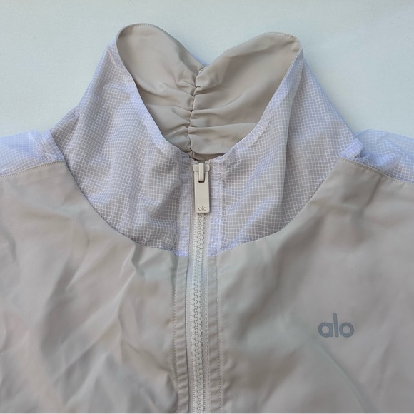 ALO Yoga Half Zip Pullover Jacket 3M Logo Men's XS Pullover Tan Beige Jacket - Picture 2 of 9